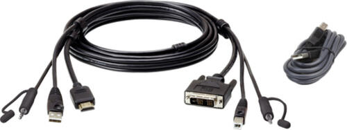 ATEN 1,8 M USB HDMI auf DVI-D Secure KVM Kabel-Set