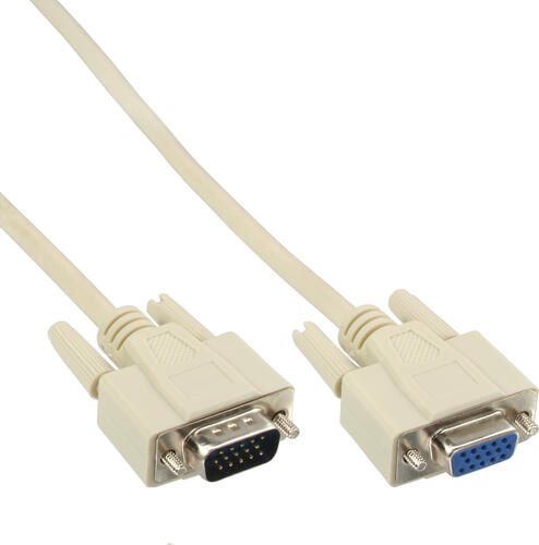 InLine VGA Verlängerung, 15pol HD Stecker / Buchse, 2m