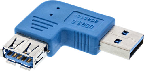 InLine USB 3.0 Adapter, Stecker A auf Buchse A, links gewinkelt 90