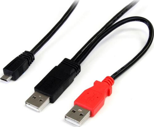 StarTech.com 91cm USB Y-Kabel für externe Festplatten - Dual USB-A auf Micro-B