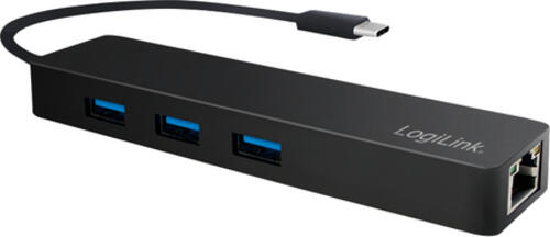 LogiLink UA0313 laptop-dockingstation & portreplikator USB 3.2 Gen 1 (3.1 Gen 1) Type-C Schwarz