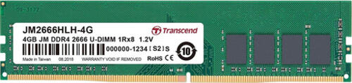 Transcend JM2666HLH-4G Speichermodul 4 GB 1 x 4 GB DDR4 2666 MHz