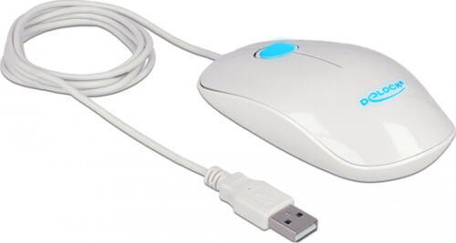 DeLOCK 12537 Maus Büro Beidhändig USB Typ-A Optisch 1200 DPI