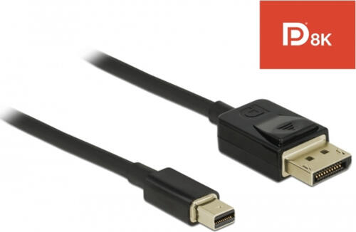 DeLOCK 84928 DisplayPort-Kabel 2 m Mini DisplayPort Schwarz