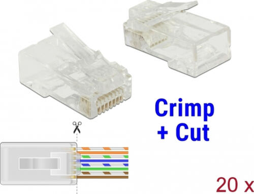 DeLOCK 86451 Drahtverbinder RJ-45 Transparent