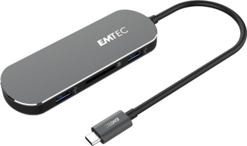 Emtec T650C Type-C HUB USB 3.2 Gen 1 (3.1 Gen 1) Type-A Schwarz