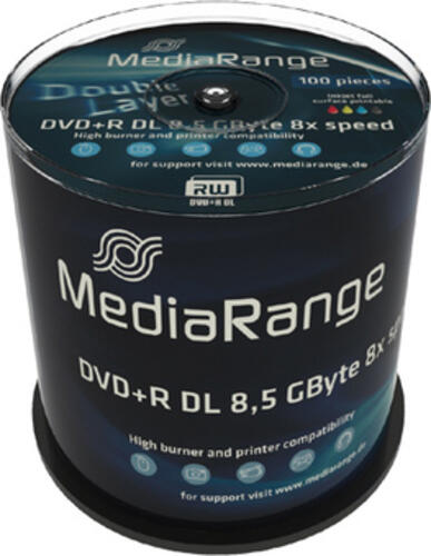 MediaRange MR471 DVD-Rohling 8,5 GB DVD+R DL 100 Stück(e)