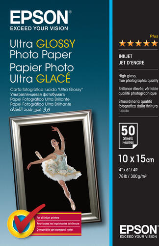 Epson Ultra Glossy Photo Paper - 10x15cm - 50 Blätter