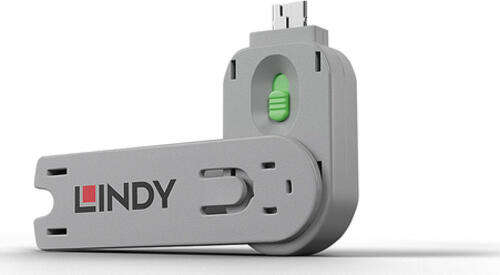 Lindy 40621 Schnittstellenblockierung Türblockierschlüssel USB Typ-A Grün Acrylnitril-Butadien-Styrol (ABS) 1 Stück(e)