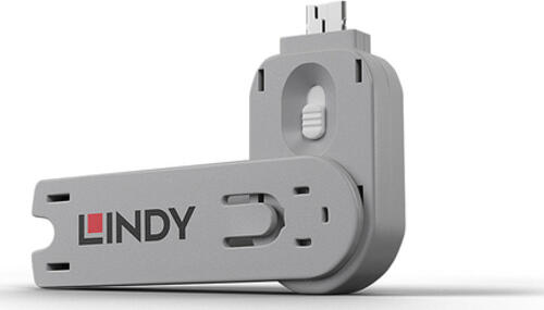 Lindy 40624 Schnittstellenblockierung Türblockierschlüssel USB Typ-A Weiß Acrylnitril-Butadien-Styrol (ABS) 1 Stück(e)