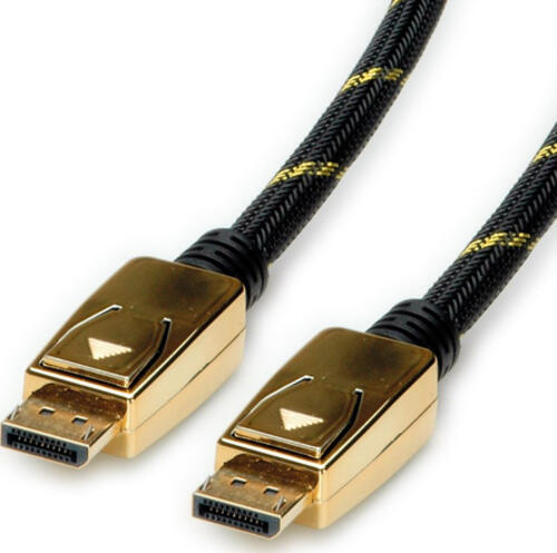 ROLINE 11.04.5921 DisplayPort-Kabel 2 m Schwarz, Gold