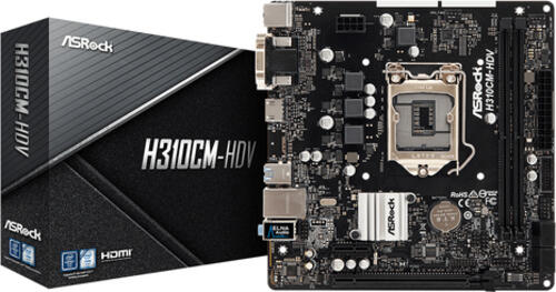 Asrock H310CM-HDV Intel H310 LGA 1151 (Socket H4) micro ATX
