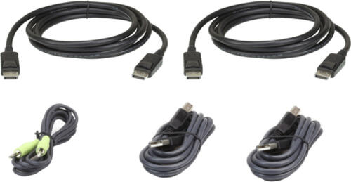 ATEN 3 M USB DisplayPort Dual Display Secure KVM Kabel-Set