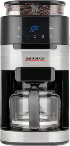 Gastroback 42711 Kaffeeautomat Grind&Brew Pro 12 Tassen 900Watt Edelstahl/schwarz