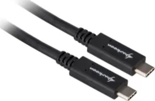 Sharkoon 4044951021192 USB Kabel 0,5 m USB 3.2 Gen 1 (3.1 Gen 1) USB C Schwarz