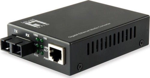 LevelOne GVT-2002 Netzwerk Medienkonverter 1000 Mbit/s 1310 nm Einzelmodus Schwarz