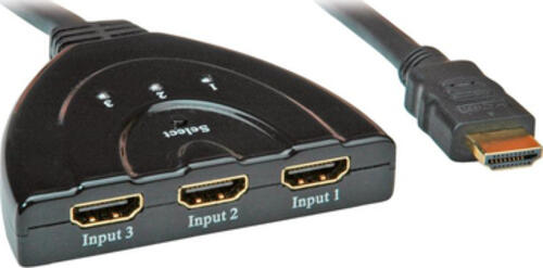 Secomp 14993565 HDMI-Kabel 3x HDMI A socket 1x HDMI A plug Schwarz