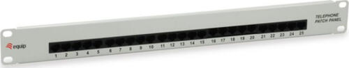 Equip 25-Port Cat.3 RJ45 ISDN Patch Panel, hellgrau