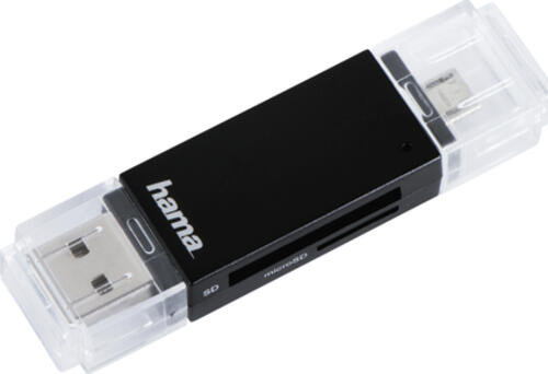 Hama Basic Kartenleser USB 2.0/Micro-USB Schwarz