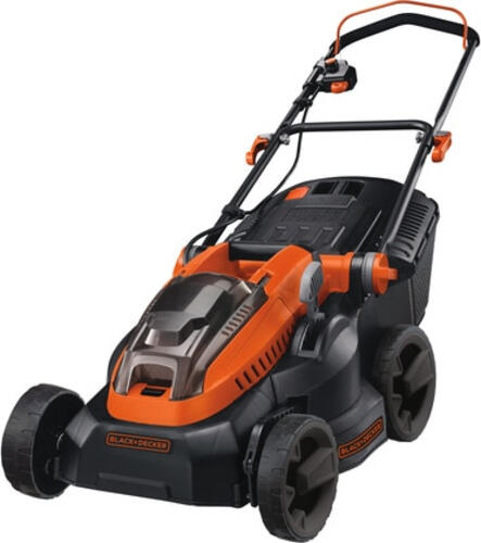 Black & Decker CLM3820L1 Schieberasenmäher Akku Schwarz, Orange