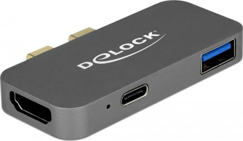 DeLOCK mini Dockingstation für macbook mit 5K Kabelgebunden Thunderbolt 3 Grau