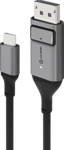 ALOGIC ULCDP01-SGR Videokabel-Adapter 1 m DisplayPort USB Typ-C Schwarz, Grau