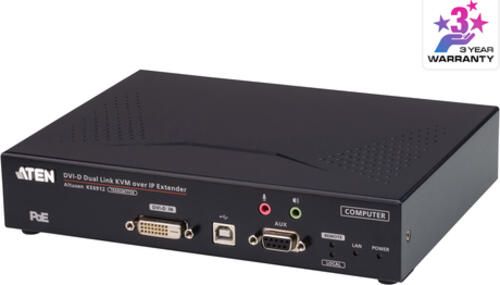 ATEN 2K DVI-D Dual Link KVM over IP Sender mit PoE