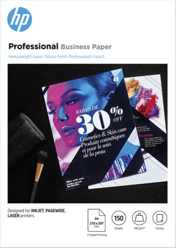 HP Professional Business Papiersorten, Glänzend, 180 g/m2, A4 (210 x 297 mm), 150 Blatt