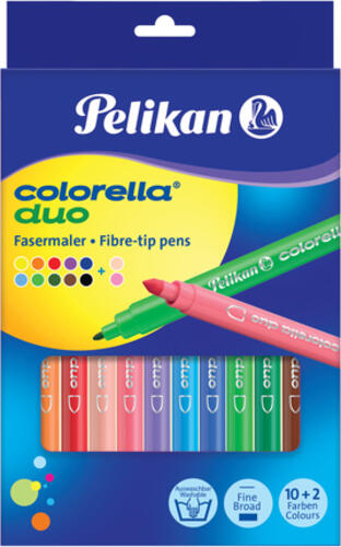 Pelikan Colorella Duo C407 Filzstift Fein Mehrfarbig 12 Stück(e)