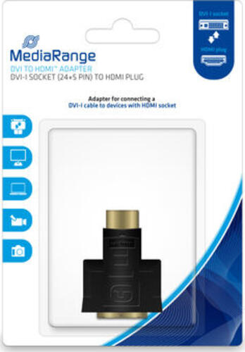 MediaRange MRCS171 Kabeladapter HDMI DVI-I Schwarz