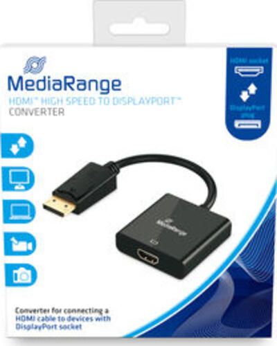 MediaRange MRCS177 Videokabel-Adapter 0,2 m DisplayPort HDMI Schwarz