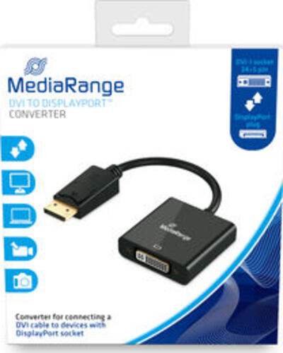 MediaRange MRCS174 Videokabel-Adapter 0,15 m DVI DisplayPort Schwarz