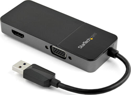 StarTech.com USB 3.0 auf HDMI und VGA Adapter - 4K/1080p USB Typ-A Dual Monitor Multiport Konverter - Externe Video Grafikkarte für mehrere Bildschirme - Multi Display USB Adapter