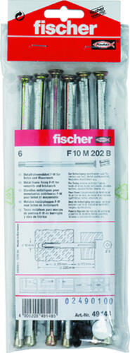 Fischer F 10 M 202 B 6 Stück(e) Schrauben- & Dübelsatz