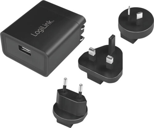 LogiLink USB-Steckdosenreiseadapter für 2,1A Fast Charging, 10,5W