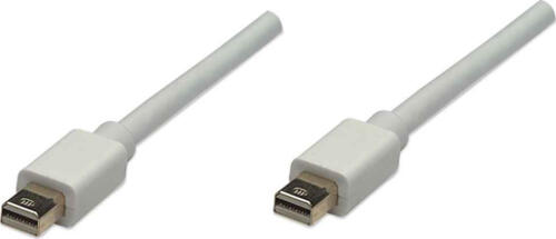 Manhattan Mini-DisplayPort-Kabel, Mini-DisplayPort-Stecker auf Mini-DisplayPort-Stecker, 1 m, weiß