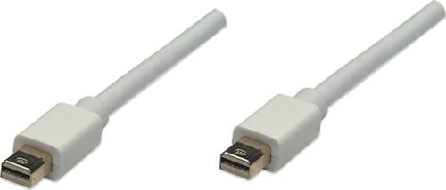 Manhattan Mini-DisplayPort-Kabel, Mini-DisplayPort-Stecker auf Mini-DisplayPort-Stecker, 2 m, weiß