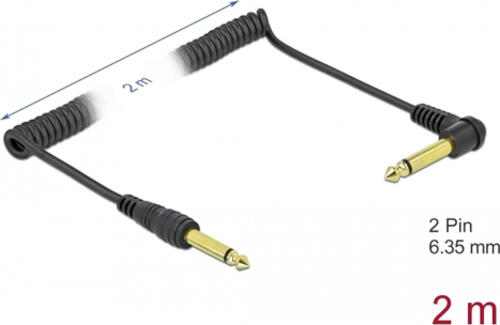 DeLOCK 85939 Audio-Kabel 2 m 6.35mm Schwarz