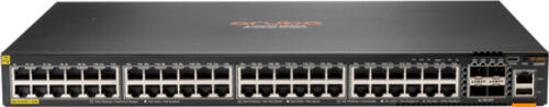 HPE Aruba Networking Aruba 6200F 48G Class4 PoE 4SFP+ 370W Managed L3 Gigabit Ethernet (10/100/1000) Power over Ethernet (PoE) 1U Schwarz