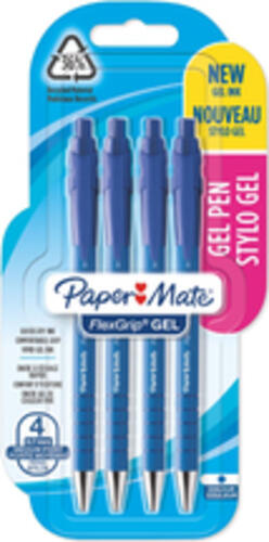 Papermate FlexGrip Gel Ausziehbarer Gelschreiber Medium Blau 4 Stück(e)