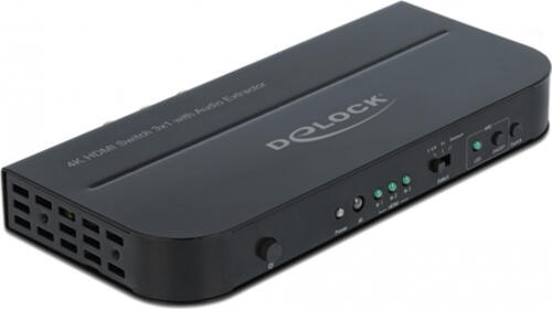 DeLOCK HDMI Switch 3 x HDMI in zu 1 x HDMI out 4K 60 Hz mit Audio Extraktor