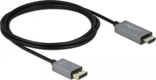 DeLOCK Aktives DisplayPort 1.4 zu HDMI Kabel 4K 60 Hz (HDR) 2 m