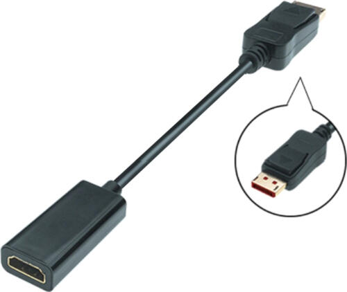 M-Cab 6060003 Videokabel-Adapter 0,2 m DisplayPort HDMI Typ A (Standard) Schwarz
