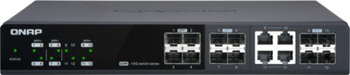 QNAP QSW-M1204-4C Netzwerk-Switch Managed 10G Ethernet (100/1000/10000) Schwarz