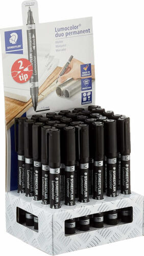 Staedtler Lumocolor 348-9 CA30 Permanent-Marker Feine/ runde Spitze Schwarz 30 Stück(e)