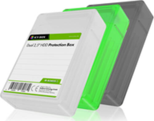 ICY BOX IB-AC6025-3 Beuteltasche Kunststoff Grün, Grau, Weiß