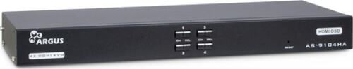 Inter-Tech KVM AS-9104HA Tastatur/Video/Maus (KVM)-Switch Schwarz