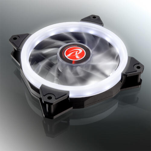 RAIJINTEK IRIS 12 RBW ADD Hauptplatine, Prozessor Ventilator 12 cm Schwarz, Weiß 2 Stück(e)