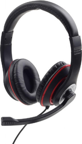 Gembird MHS-03-BKRD Kopfhörer & Headset Kabelgebunden Kopfband Gaming Schwarz, Rot