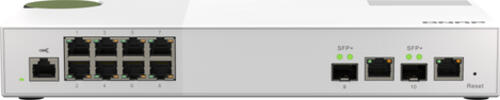 QNAP QSW-M2108-2C Netzwerk-Switch Managed L2 2.5G Ethernet (100/1000/2500) Grau, Weiß